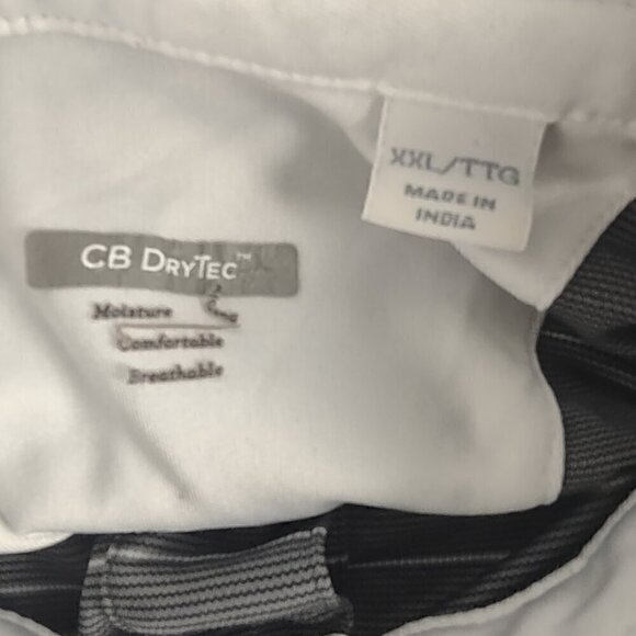 Cutter & Buck Dark Gray Light Gray White Polyester DryTec Polo Golf Shirt Sz XXL - Picture 11 of 12